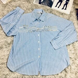 Koret Francisca Button up Embroidered Blouse